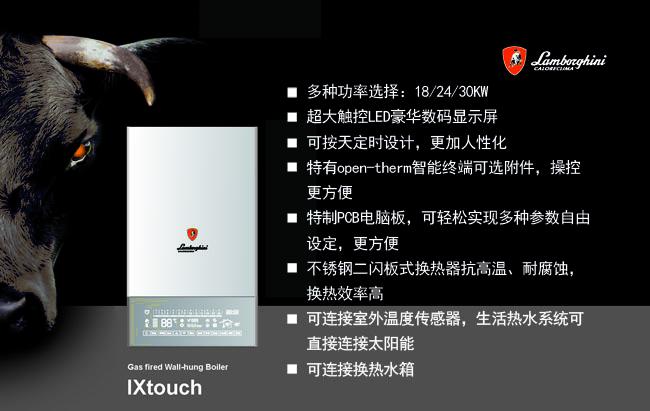 兰博基尼伊克斯燃气采暖两用壁挂炉