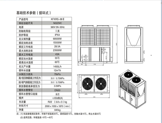 天工KFXRS-68Ⅱ规格参数